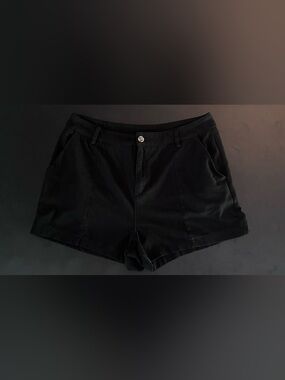 She + Sky Black High-Waist Tailored Shorts